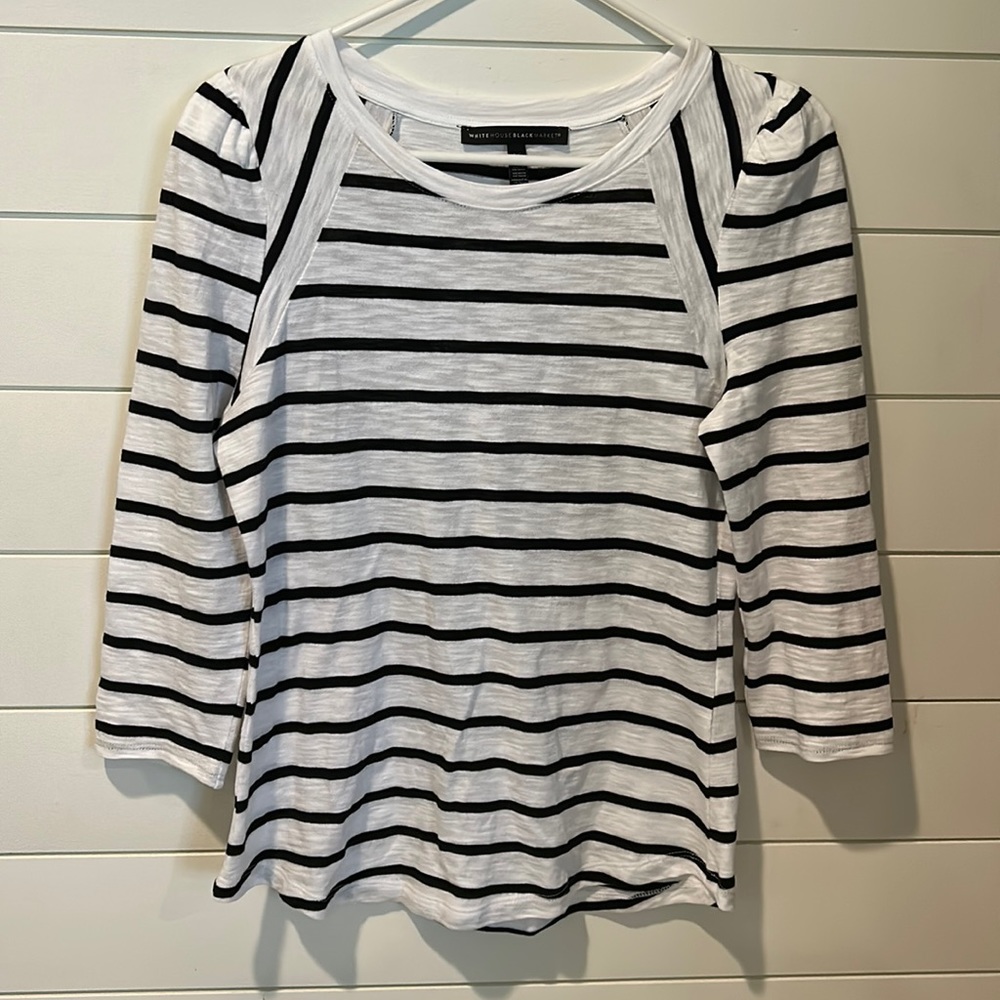 White House Black Market Striped Top